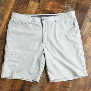 PGA TOUR Men's Flat Front Golf Shorts - Light Grey - Size 38
